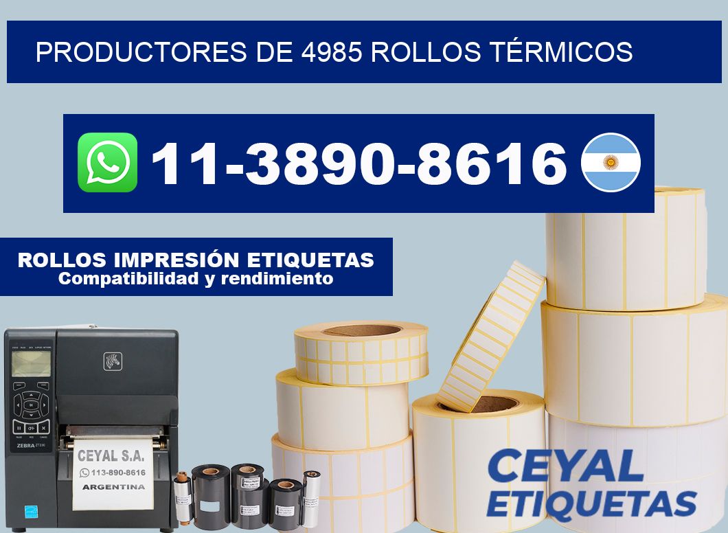 PRODUCTORES DE 4985 ROLLOS TÉRMICOS
