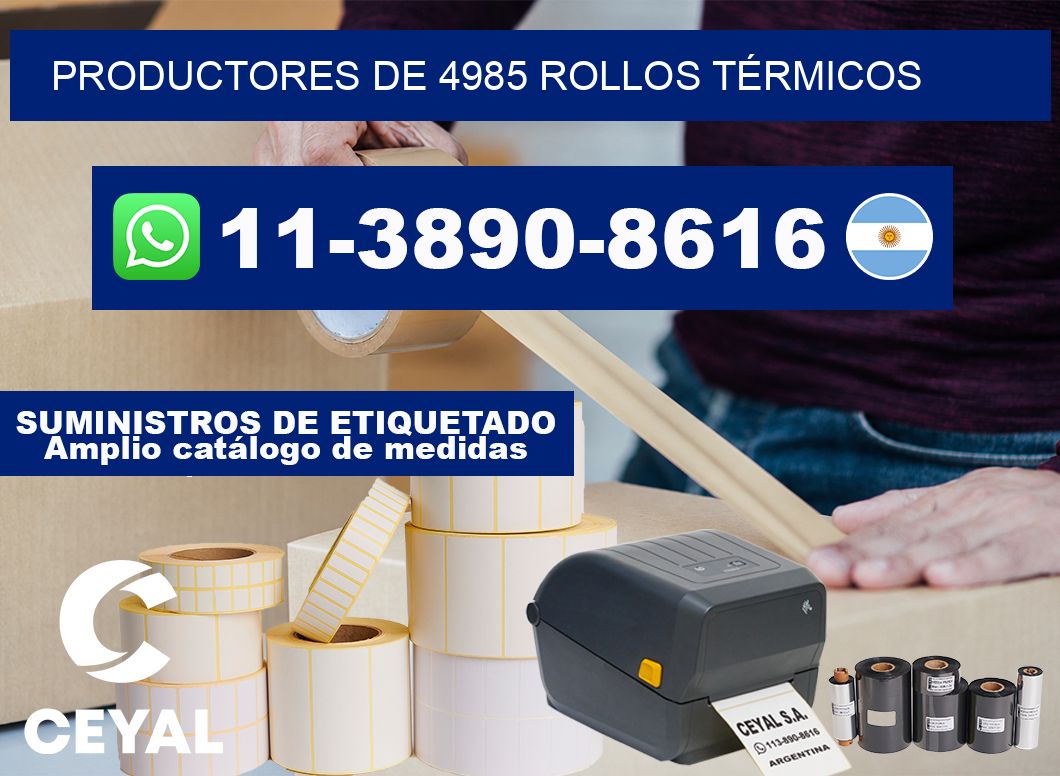 PRODUCTORES DE 4985 ROLLOS TÉRMICOS