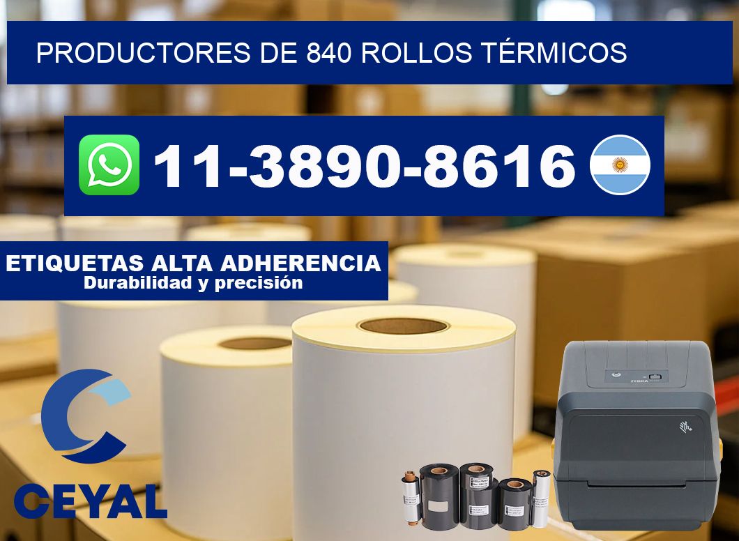 PRODUCTORES DE 840 ROLLOS TÉRMICOS