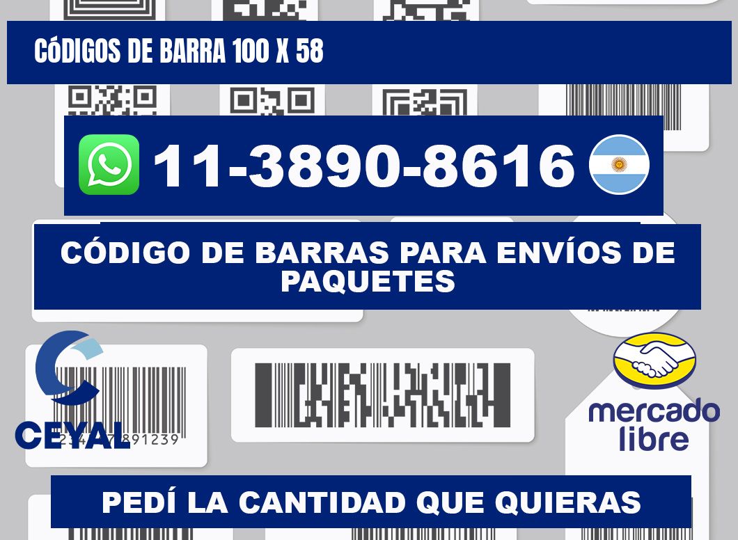 códigos de barra 100 x 58