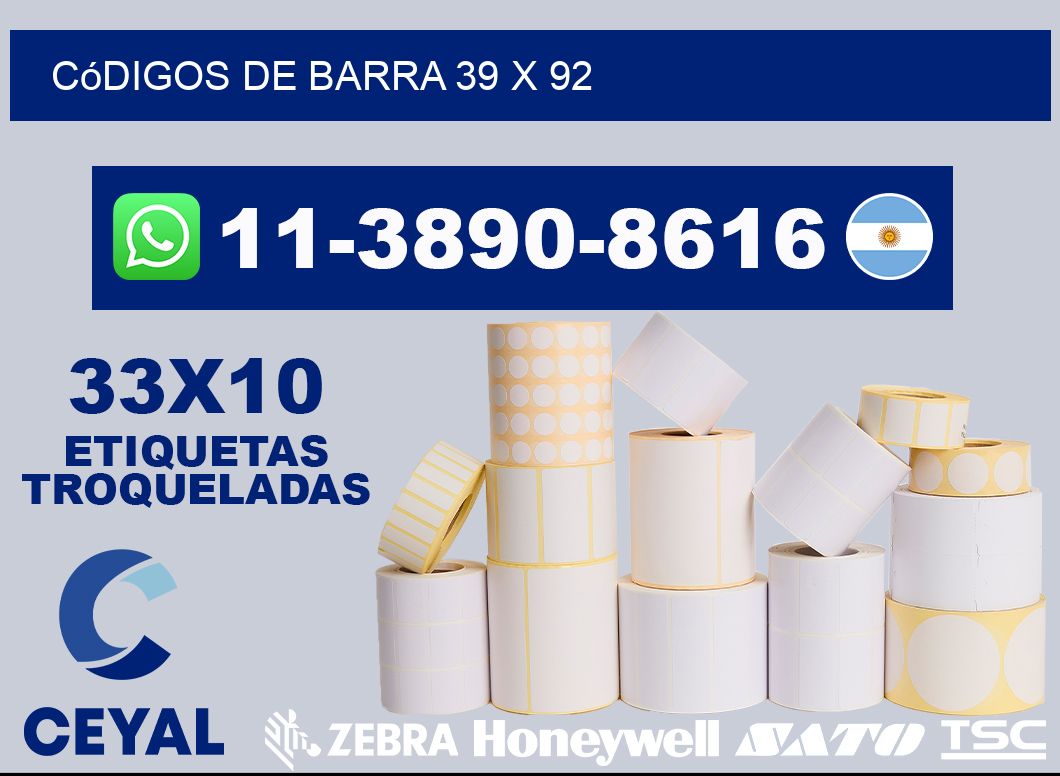 códigos de barra 39 x 92