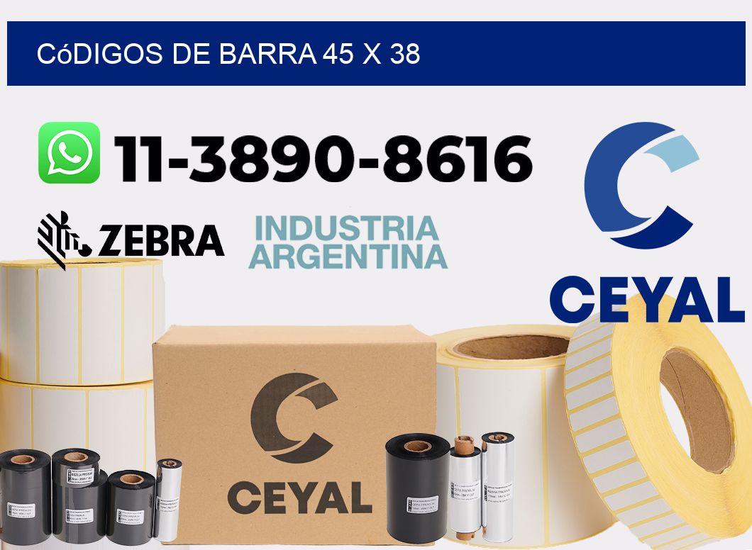 códigos de barra 45 x 38