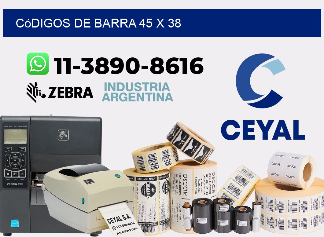 códigos de barra 45 x 38