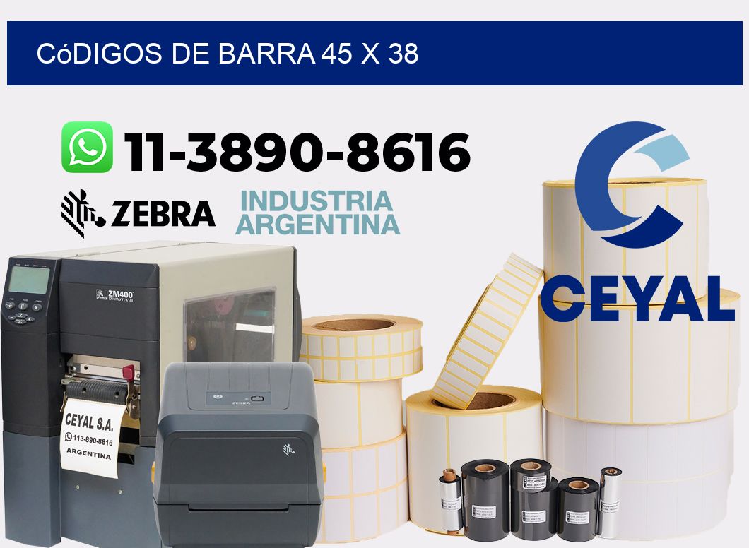 códigos de barra 45 x 38