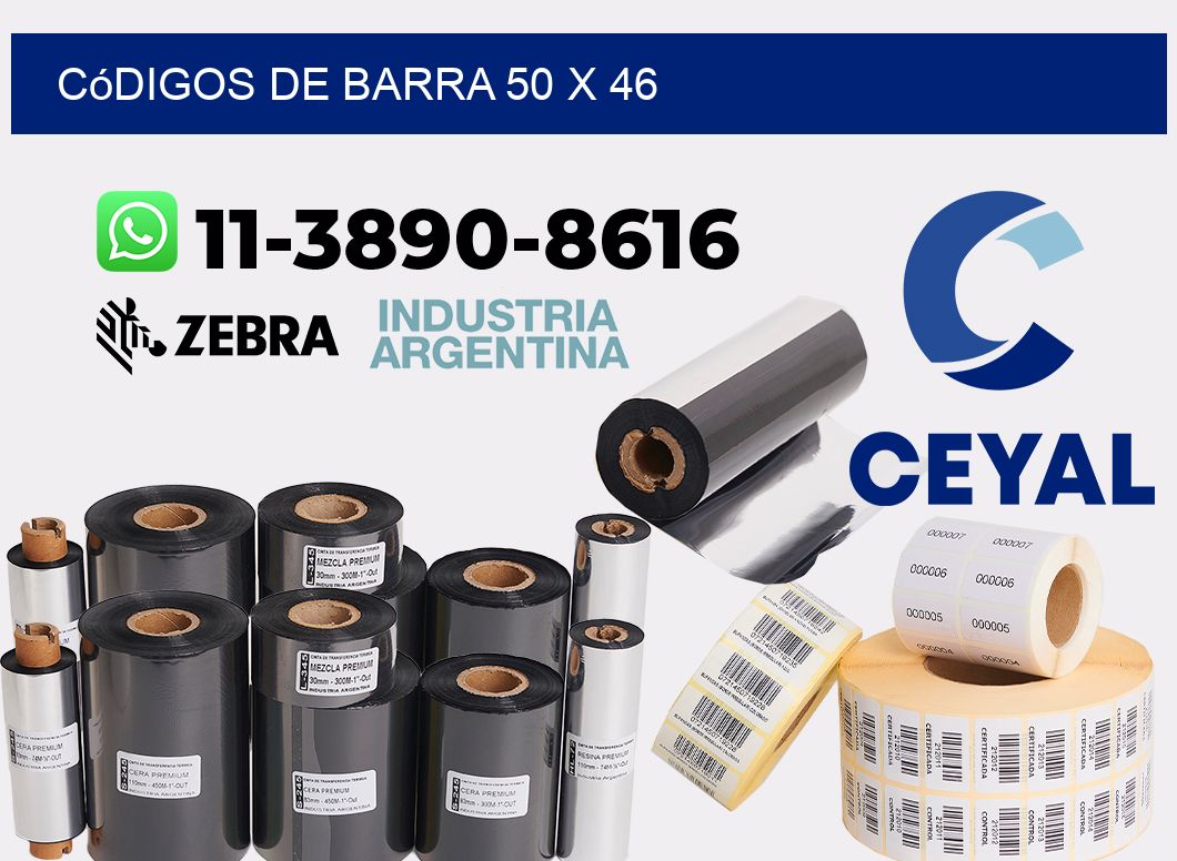 códigos de barra 50 x 46