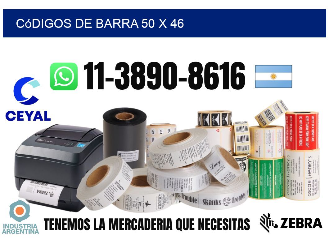 códigos de barra 50 x 46