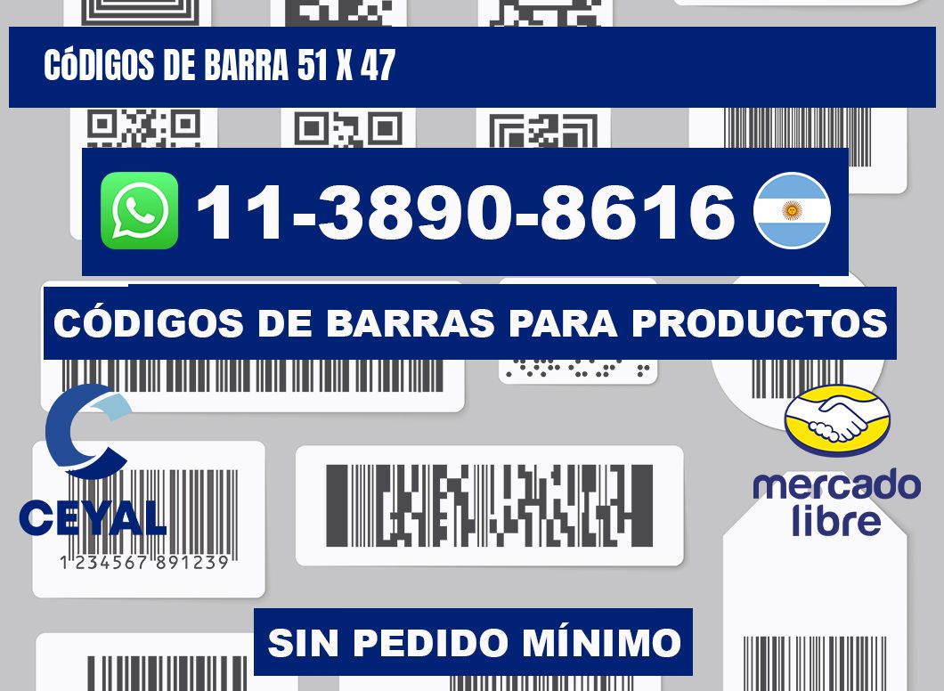 códigos de barra 51 x 47