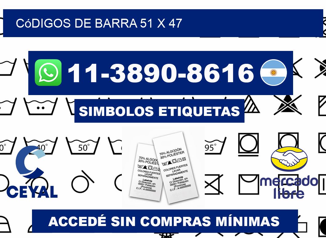 códigos de barra 51 x 47