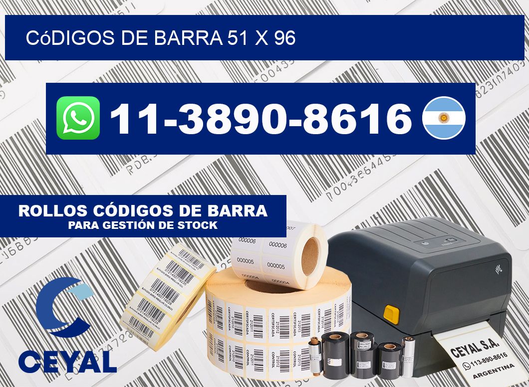 códigos de barra 51 x 96