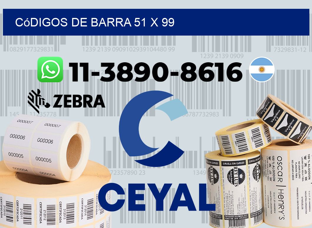 códigos de barra 51 x 99