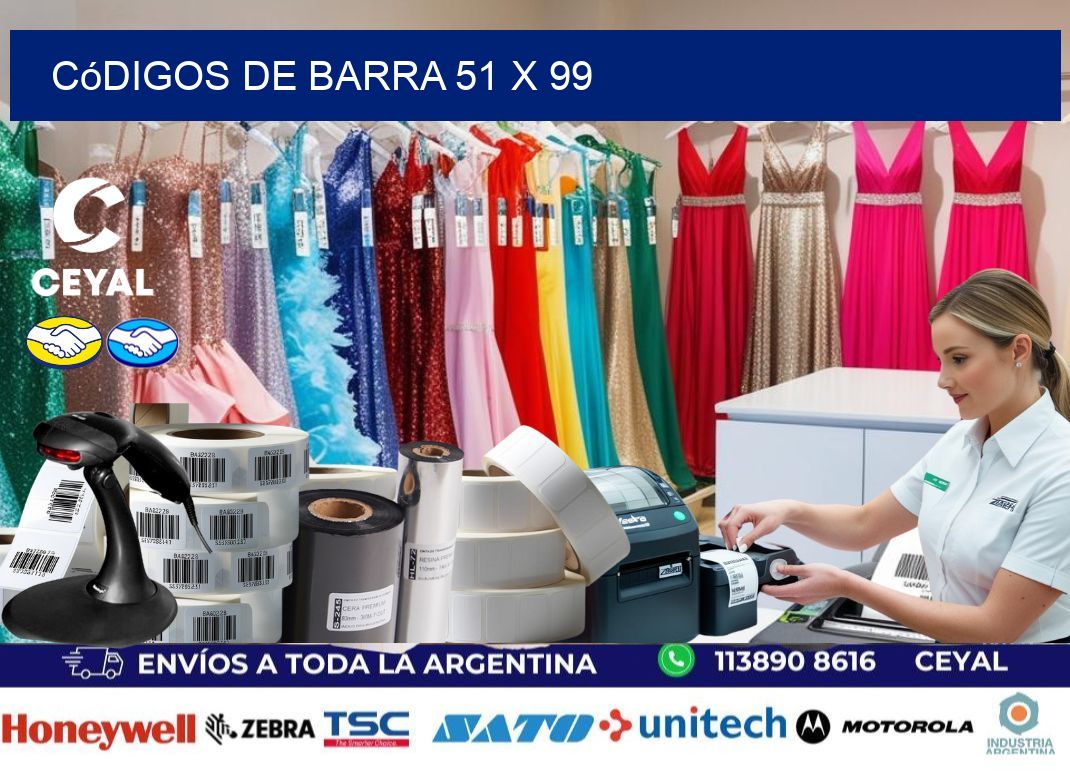 códigos de barra 51 x 99