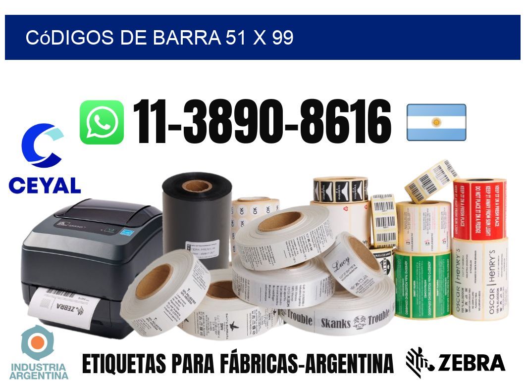 códigos de barra 51 x 99