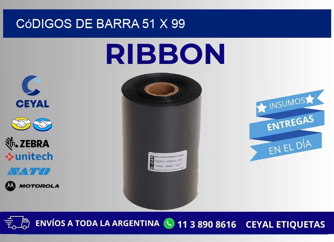 códigos de barra 51 x 99