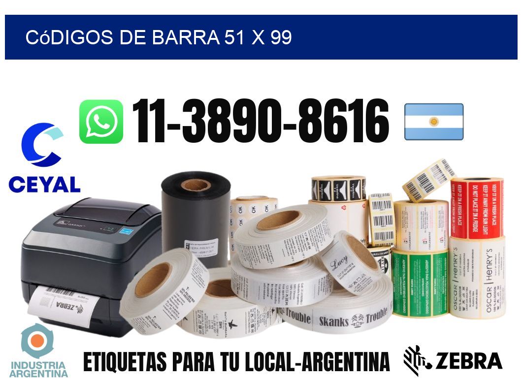 códigos de barra 51 x 99
