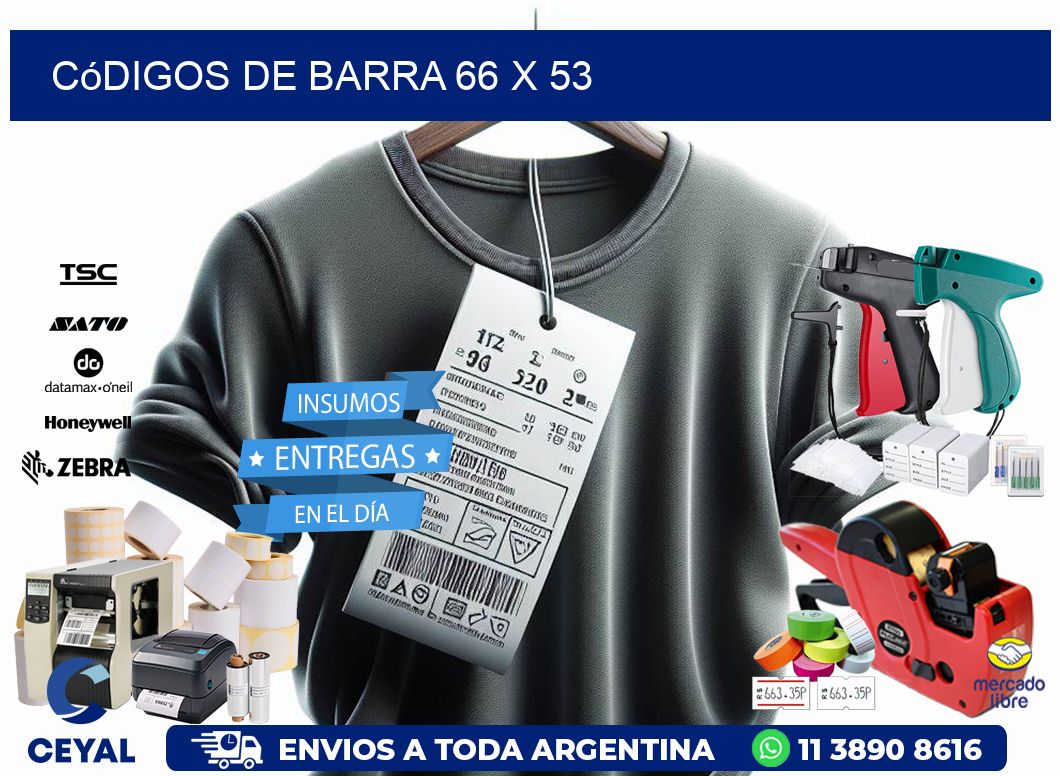 códigos de barra 66 x 53