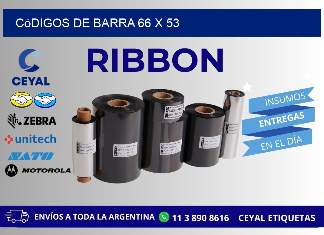 códigos de barra 66 x 53