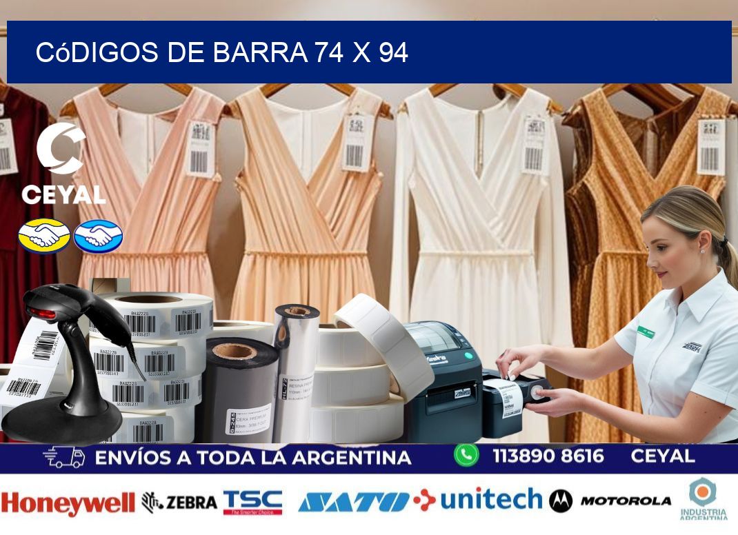 códigos de barra 74 x 94