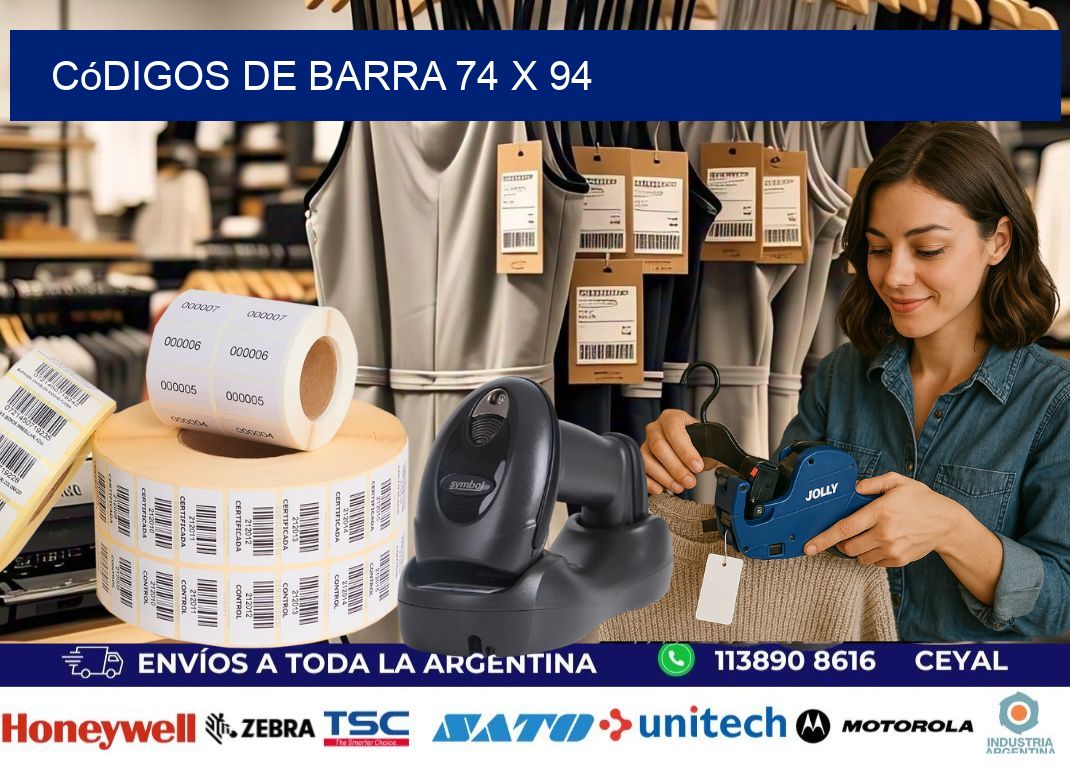 códigos de barra 74 x 94