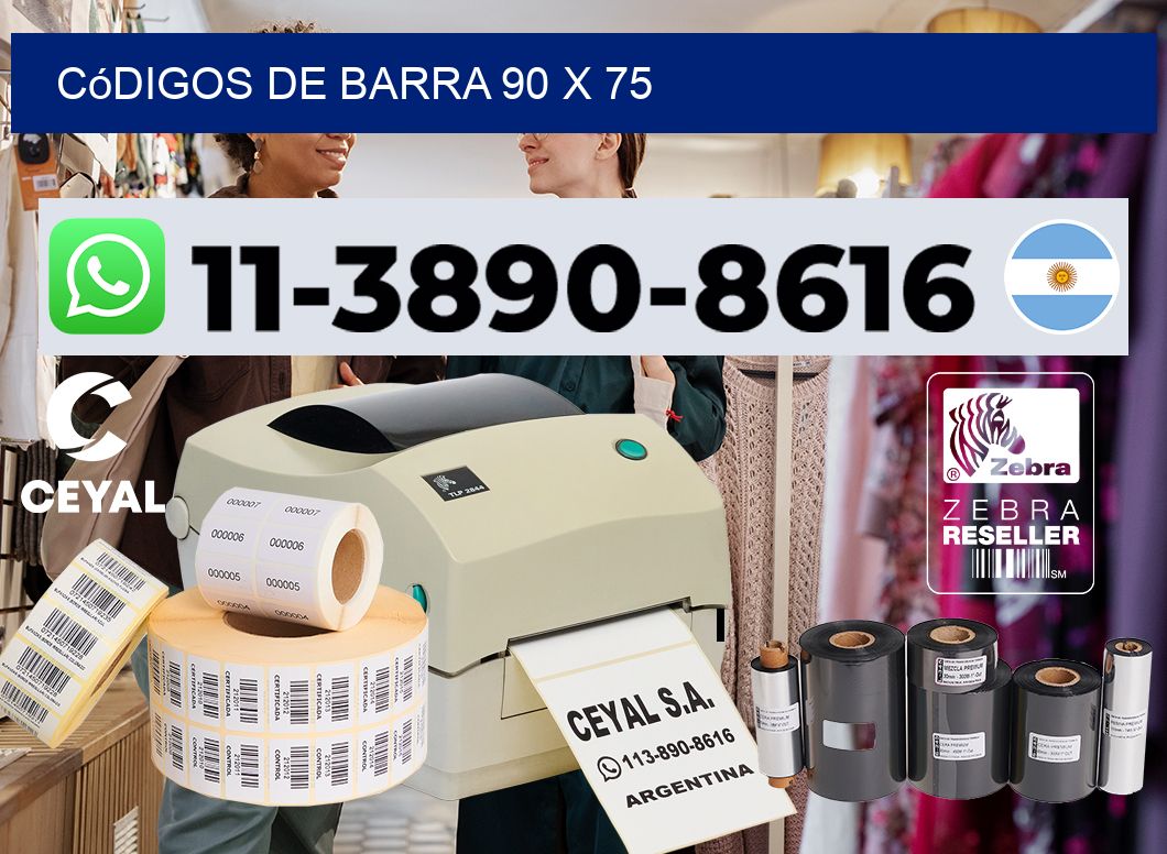 códigos de barra 90 x 75