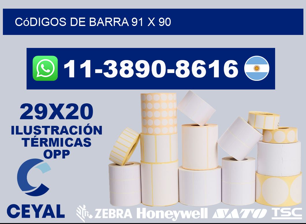 códigos de barra 91 x 90
