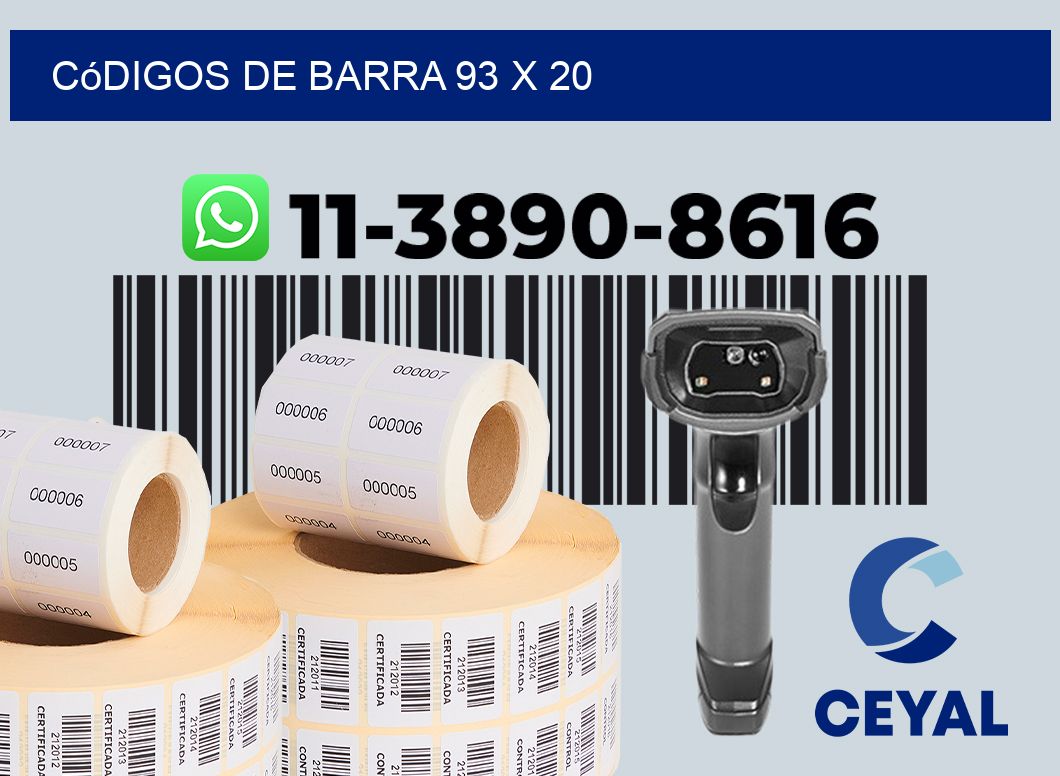 códigos de barra 93 x 20