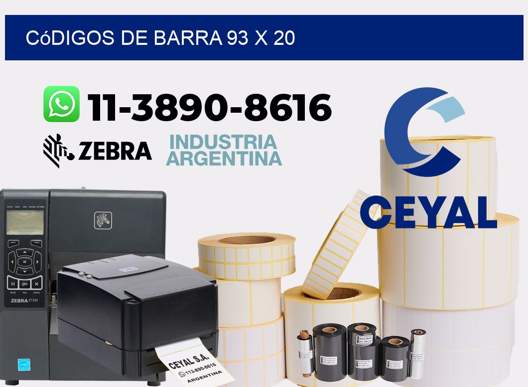 códigos de barra 93 x 20
