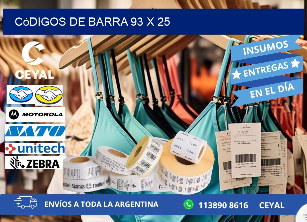 códigos de barra 93 x 25