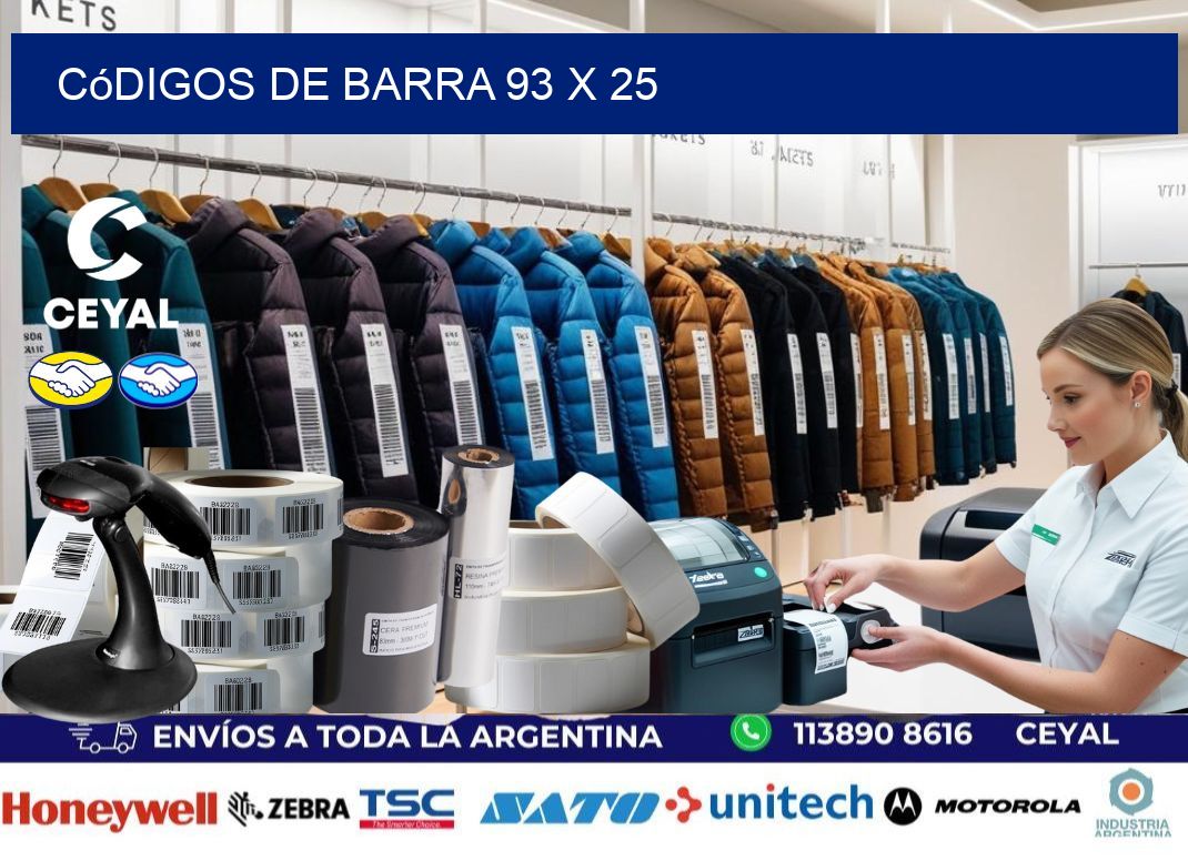 códigos de barra 93 x 25