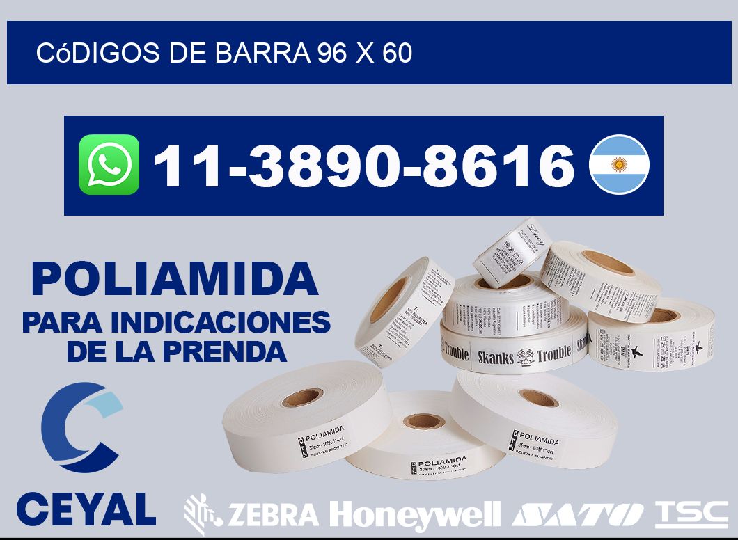 códigos de barra 96 x 60