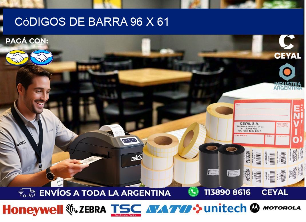 códigos de barra 96 x 61
