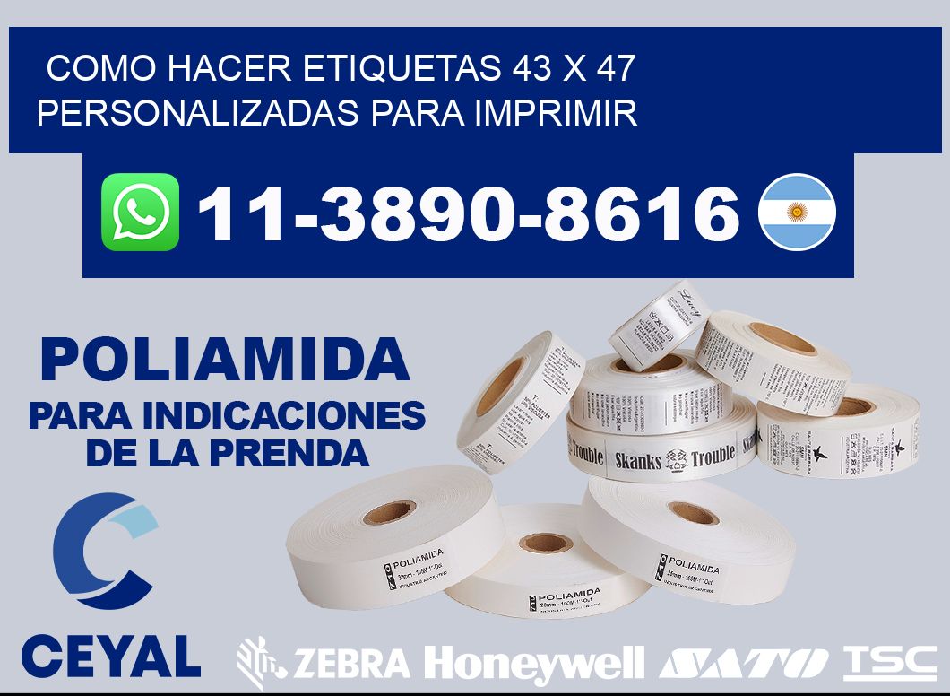 como hacer etiquetas 43 x 47 personalizadas para imprimir