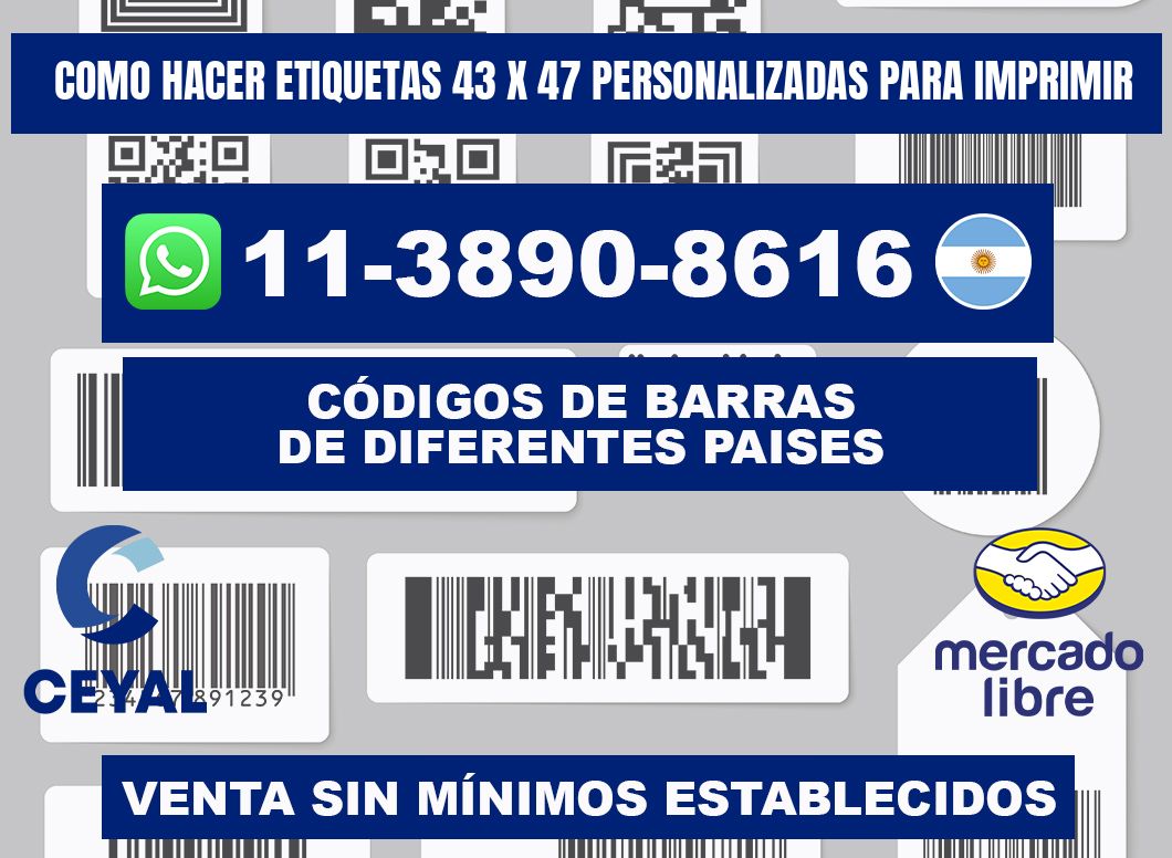 como hacer etiquetas 43 x 47 personalizadas para imprimir
