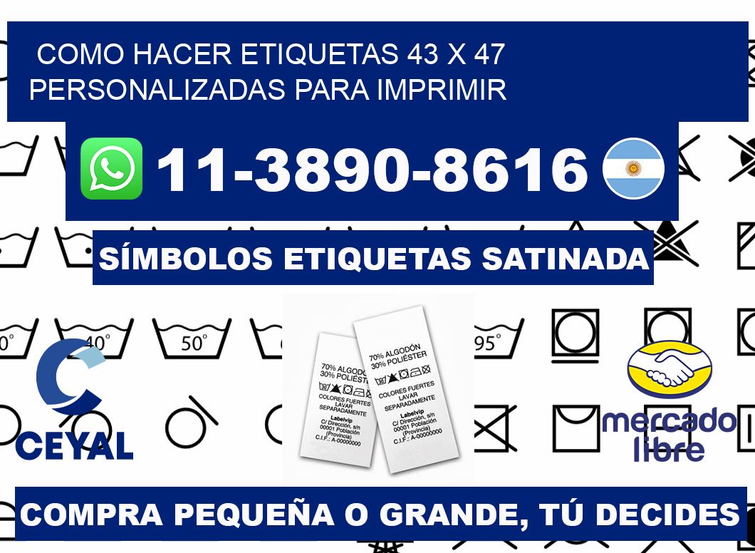como hacer etiquetas 43 x 47 personalizadas para imprimir
