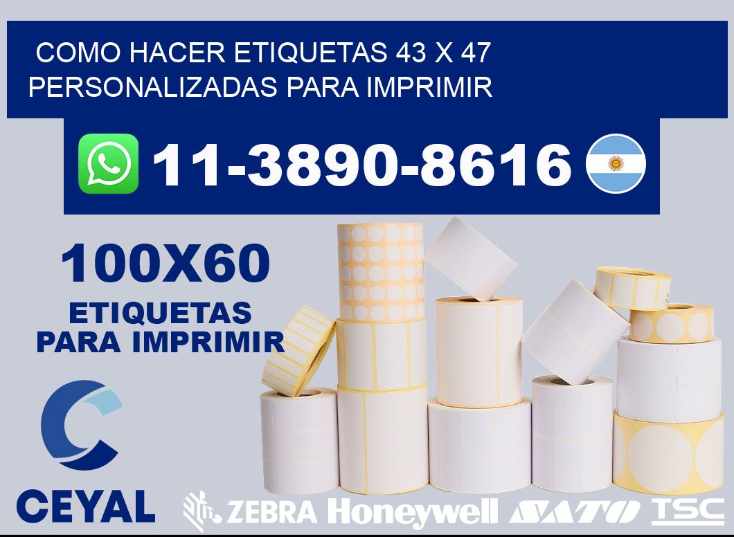 como hacer etiquetas 43 x 47 personalizadas para imprimir