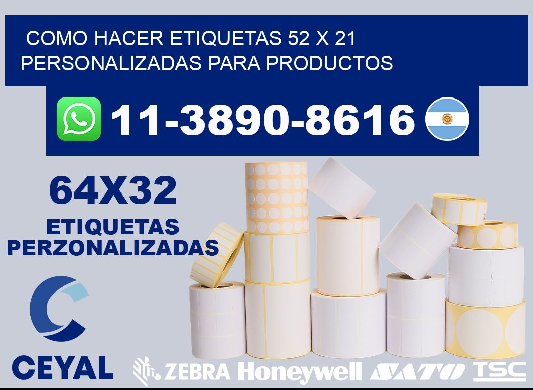 como hacer etiquetas 52 x 21 personalizadas para productos