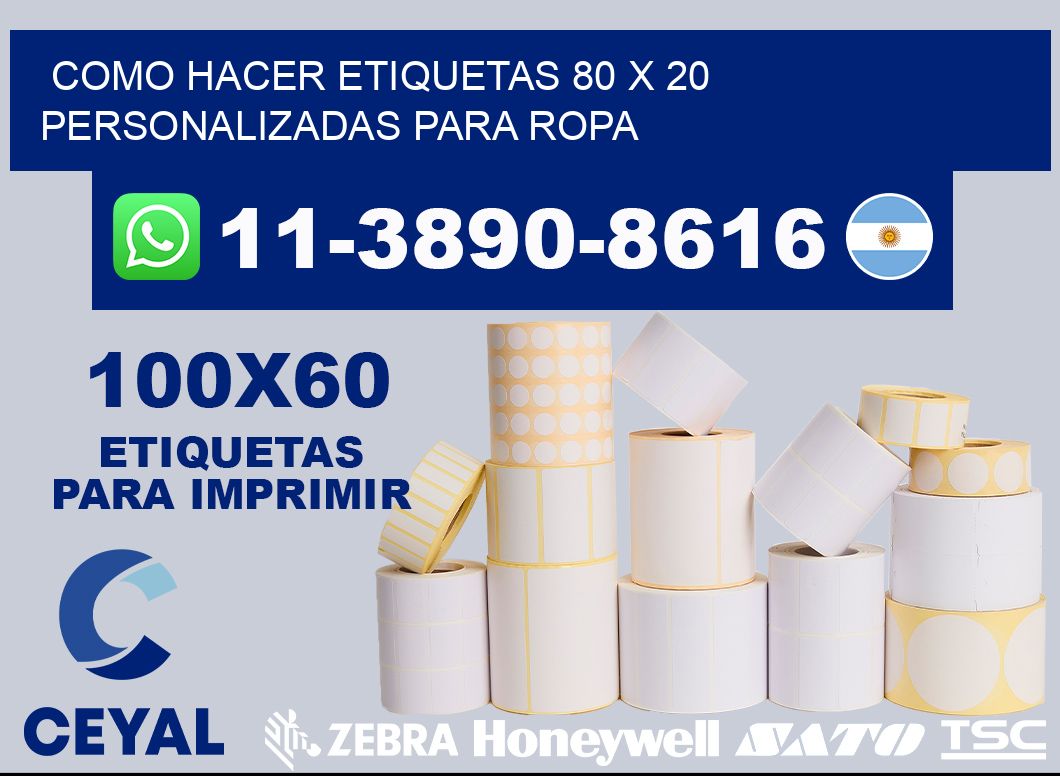como hacer etiquetas 80 x 20 personalizadas para ropa