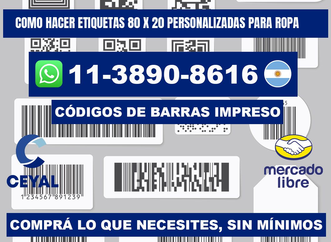 como hacer etiquetas 80 x 20 personalizadas para ropa