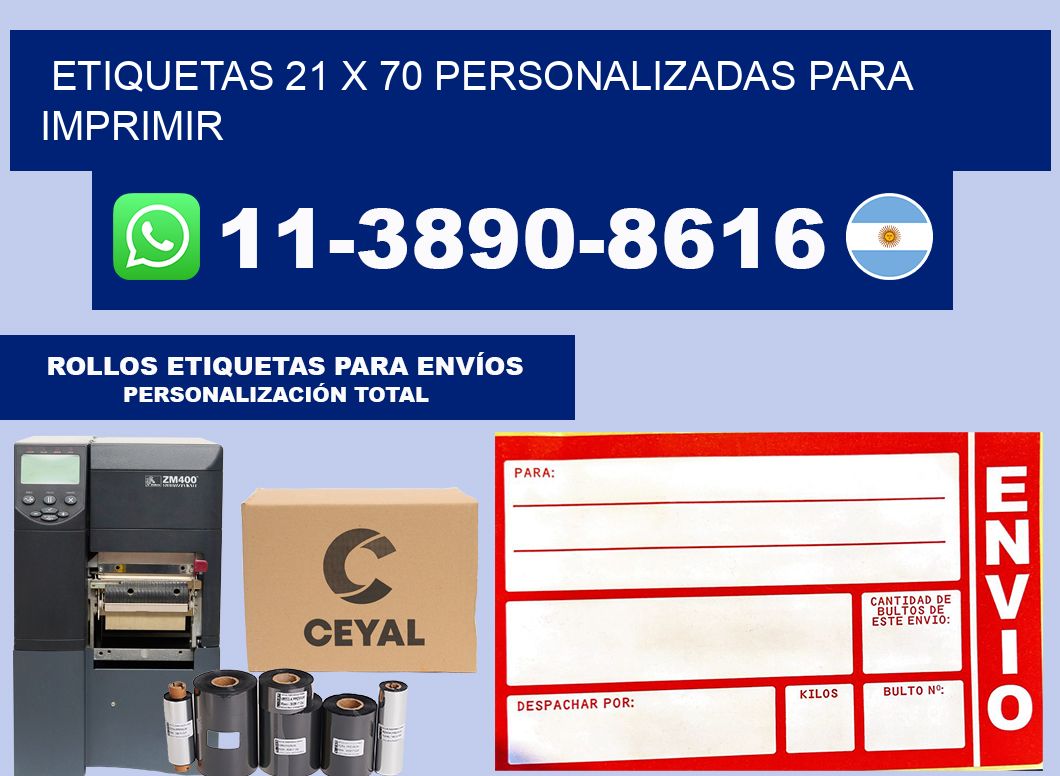 etiquetas 21 x 70 personalizadas para imprimir