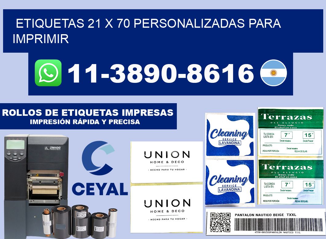 etiquetas 21 x 70 personalizadas para imprimir