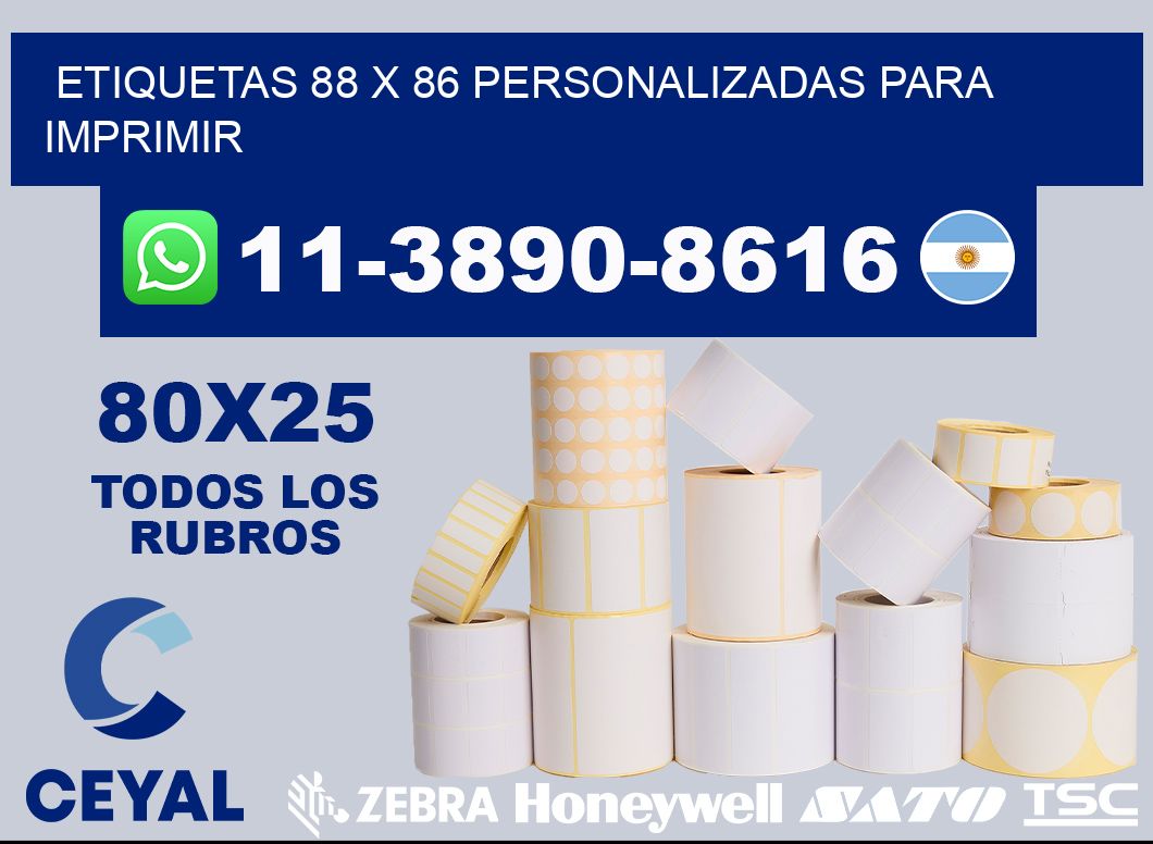 etiquetas 88 x 86 personalizadas para imprimir