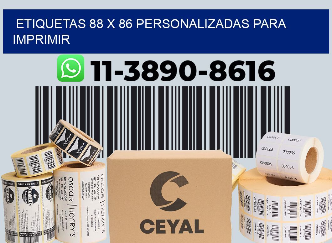 etiquetas 88 x 86 personalizadas para imprimir