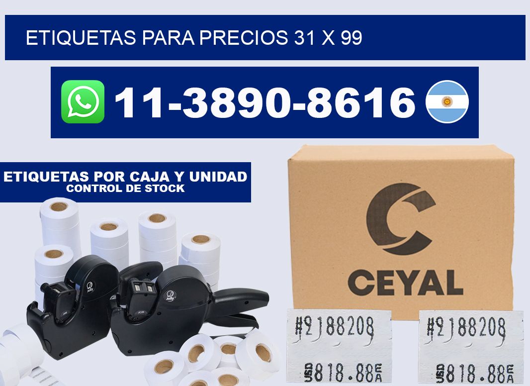 etiquetas para precios 31 x 99