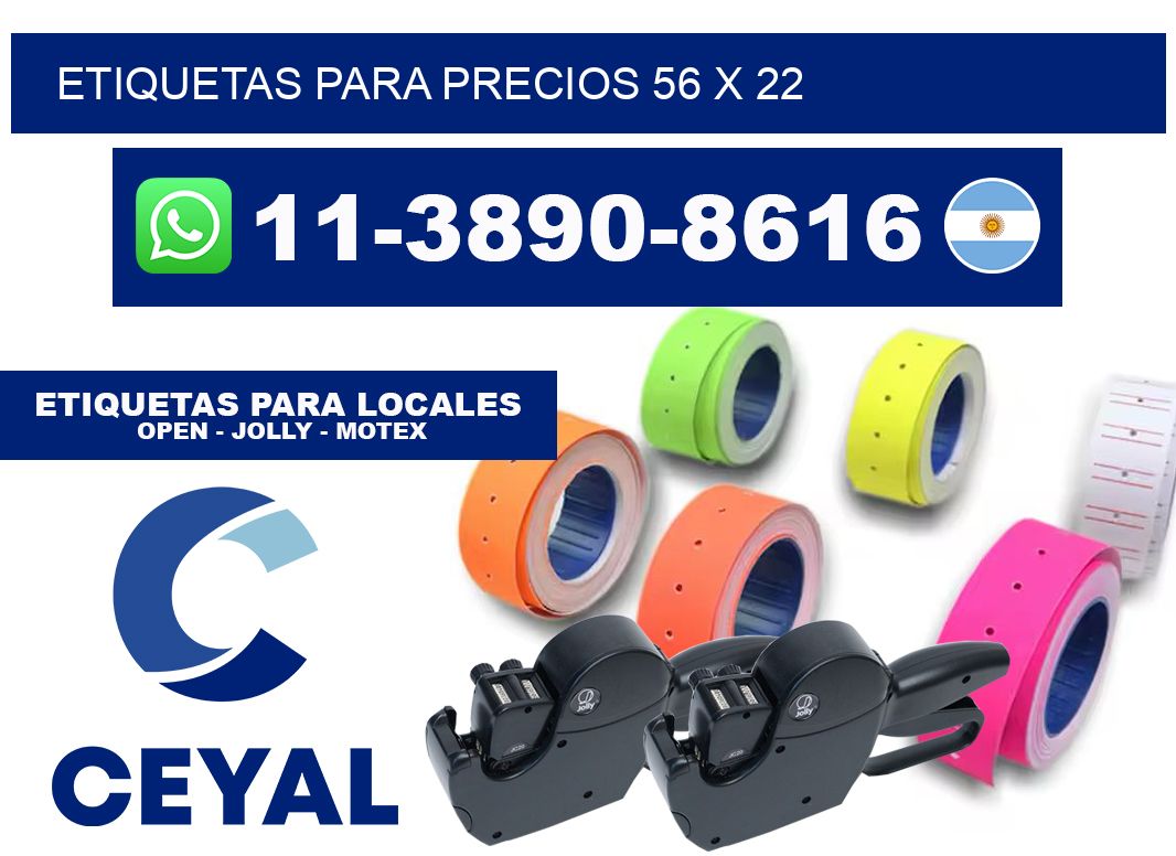 etiquetas para precios 56 x 22
