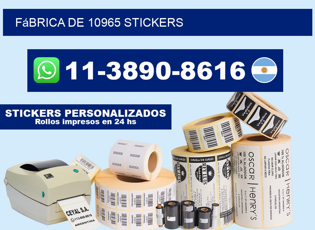 fábrica de 10965 stickers