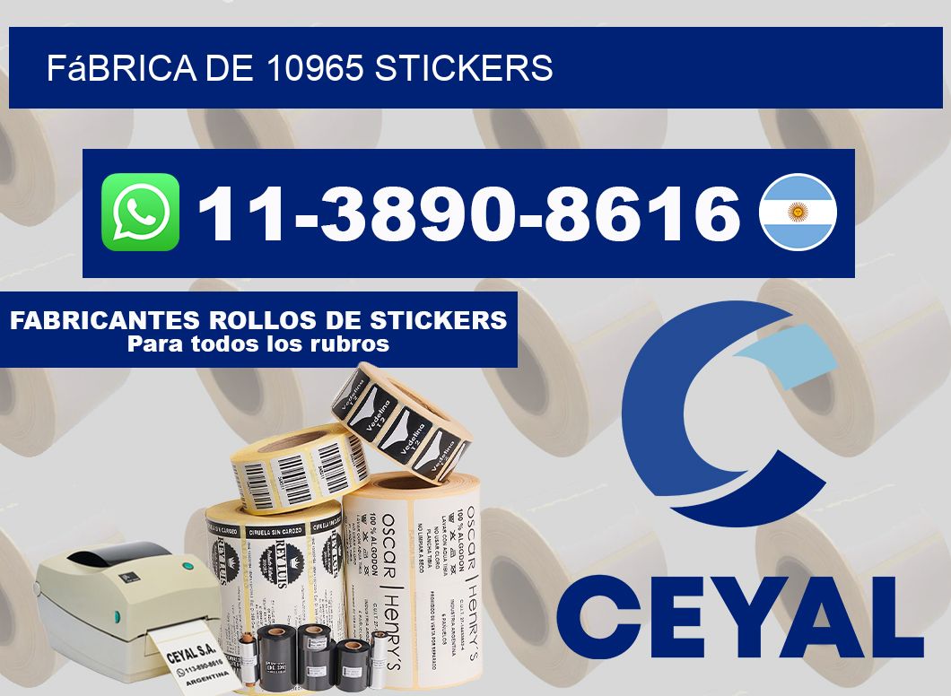 fábrica de 10965 stickers