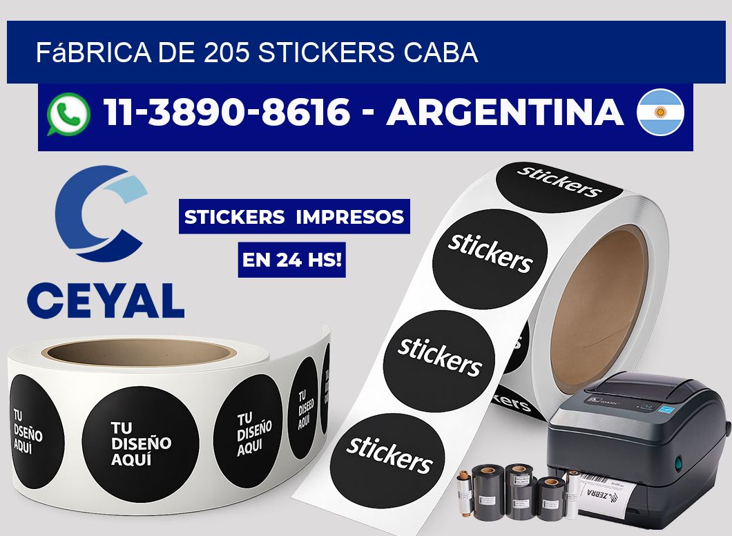 fábrica de 205 stickers CABA