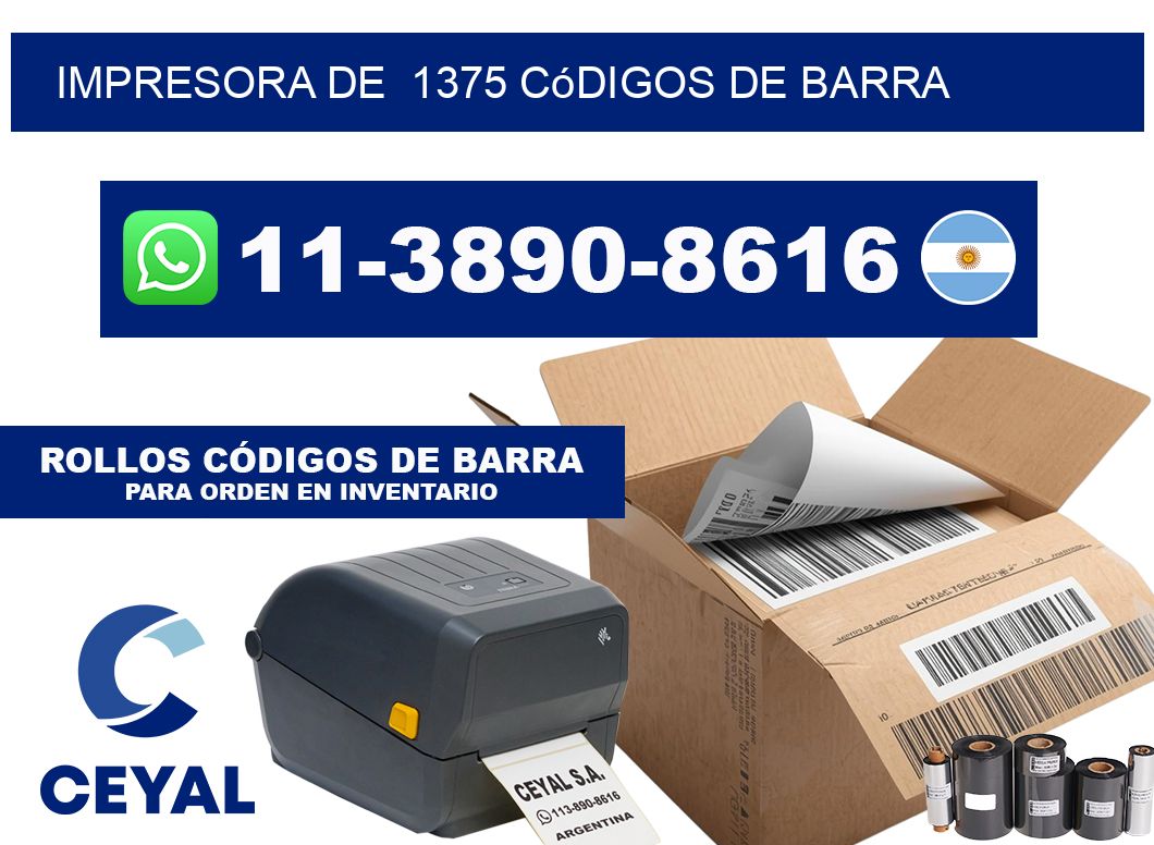 impresora de  1375 códigos de barra