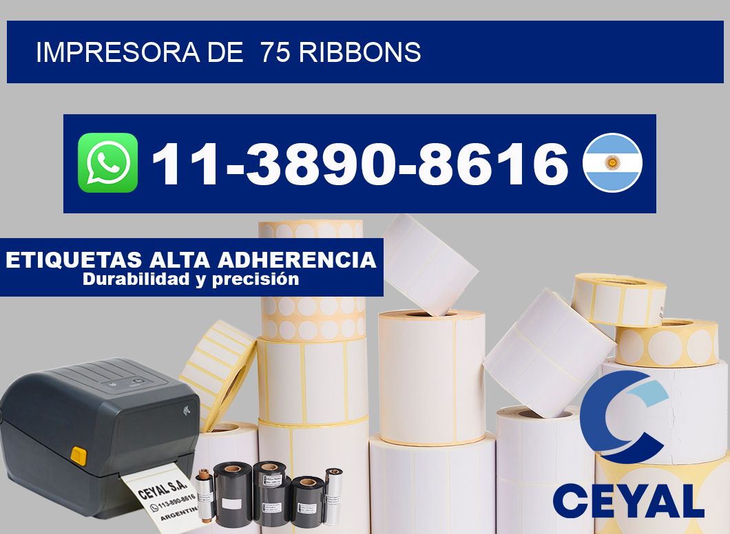 impresora de  75 ribbons