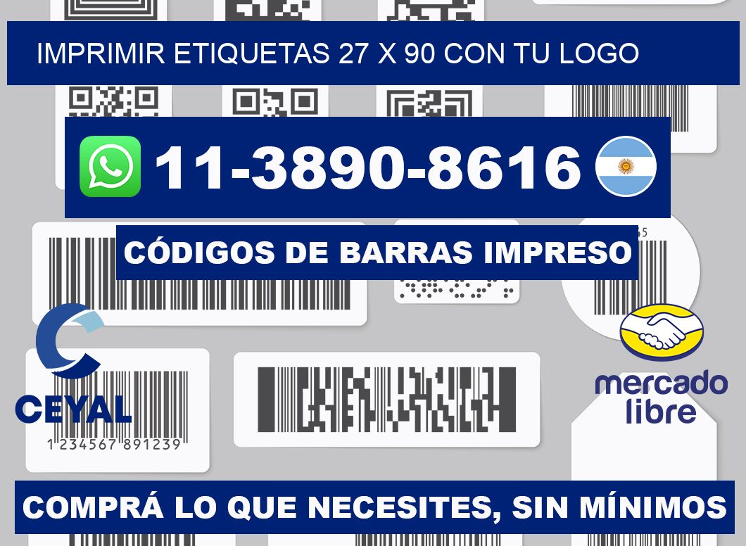 imprimir etiquetas 27 x 90 con tu logo