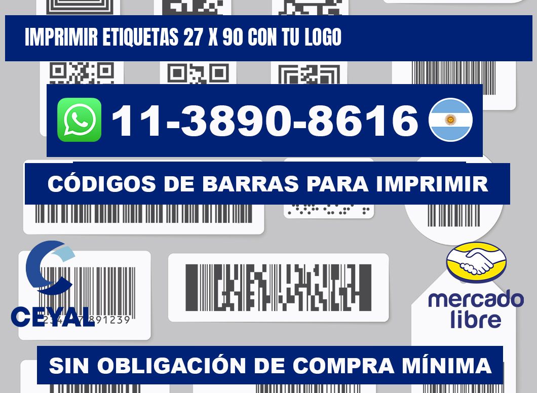 imprimir etiquetas 27 x 90 con tu logo